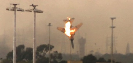 Click on image to see full-sized version Libyan jet shot down.