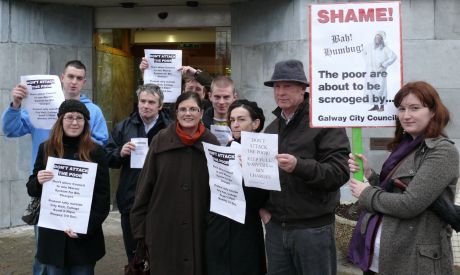 Click on image to see full-sized version Solidarity from Labour Councillor; Collette Connolly (in orange scarf)