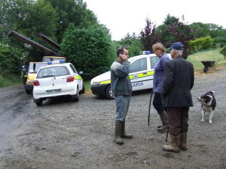 Click on image to see full-sized version Joe Burke with his wife Anne & his father Jim, all strong under pressure