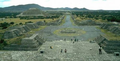 Click on image to see full-sized version In Nahuatl, Teotihuacan means 'The City of the Gods', or 'Where Men Become Gods'. who will sit atop the Mexican pyramid next? probably the same eagle as usual.