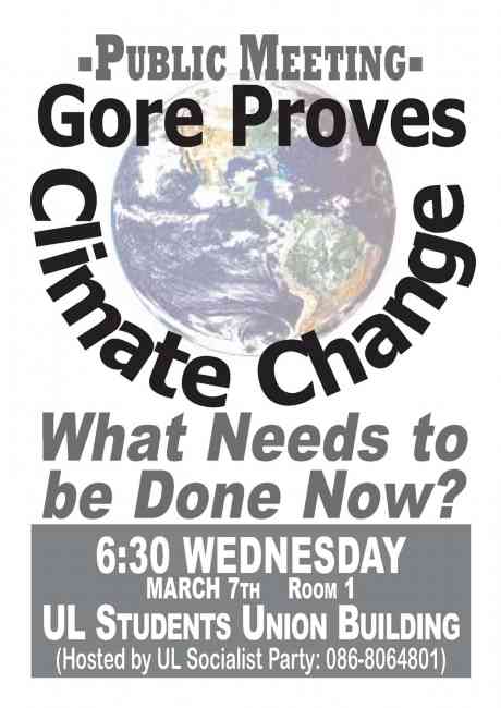 Public Meeting in UL 6:30 Wednesday 7th, Students Union Room1