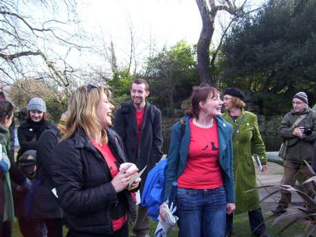 Click on image to see full-sized version Tour Guides share a joke before the event