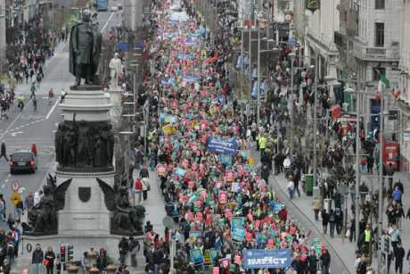 Click on image to see full-sized version Section of the Crowd Marching Against the Cuts Last December