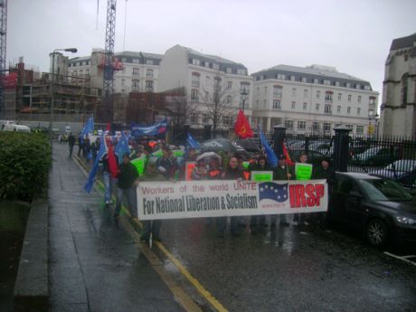 Click on image to see full-sized version IRSP at the ICTU Demo in Belfast 23 October 2010